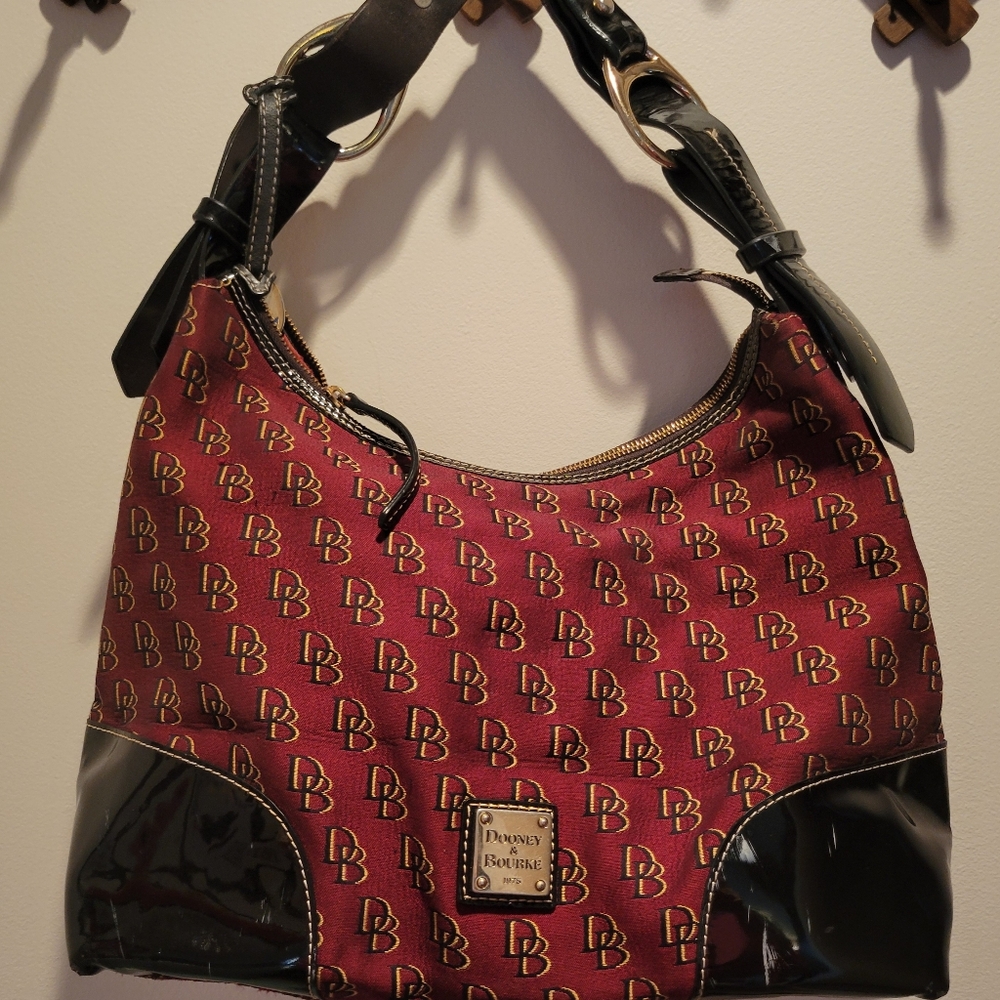 Dooney rare dark red hobo bag